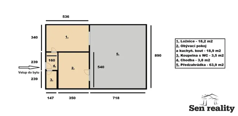 Prodej bytu 2+kk, Milovice, Armádní, 48 m2