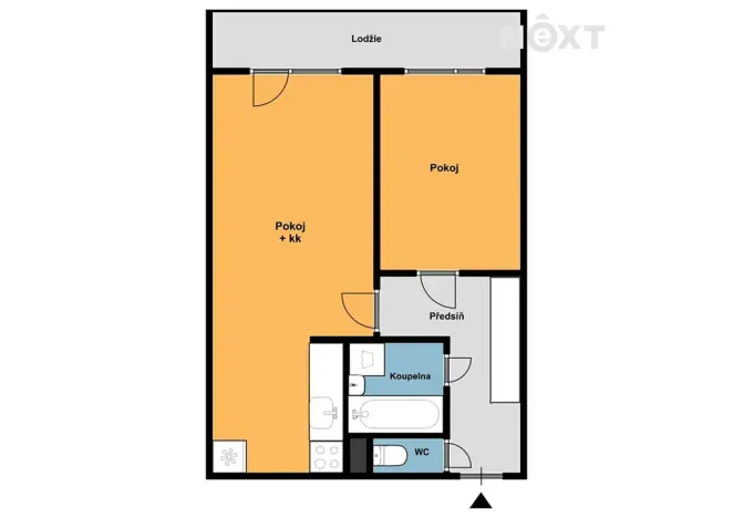 Pronájem bytu 2+kk, Praha - Krč, Bernolákova, 55 m2