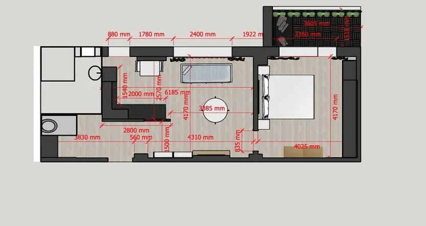 Pronájem bytu 2+kk, Kolín, Jeronýmova, 53 m2