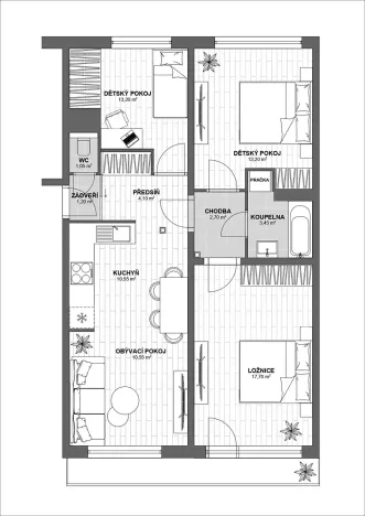 Prodej bytu 4+kk, Ostrava, 29. dubna, 75 m2