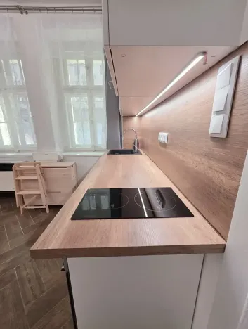 Pronájem bytu 1+kk, Praha - Holešovice, Františka Křížka, 26 m2