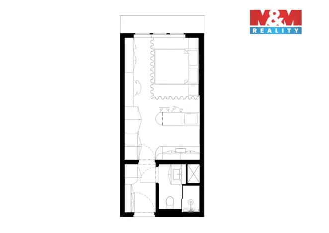 Prodej bytu 1+kk, Ostrava - Zábřeh, Čujkovova, 28 m2