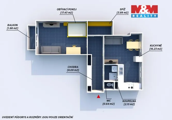 Pronájem bytu 2+kk, Plzeň - Východní Předměstí, 48 m2