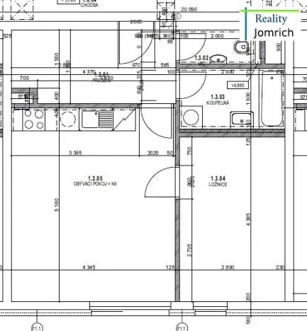 Pronájem bytu 2+kk, Jablonec nad Nisou, Jungmannova, 52 m2