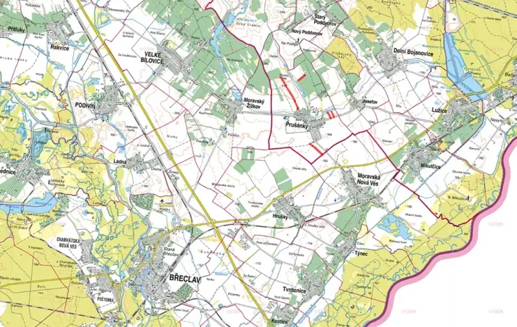 Prodej pole, Prušánky, 25613 m2