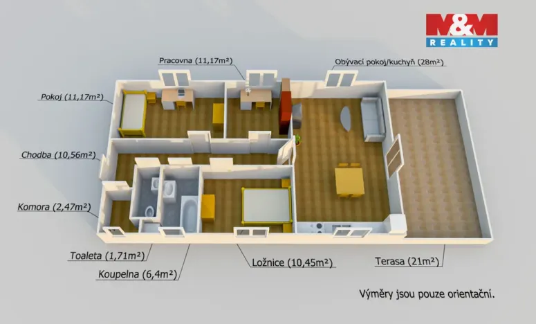Prodej bytu 4+kk, Vochov, 82 m2