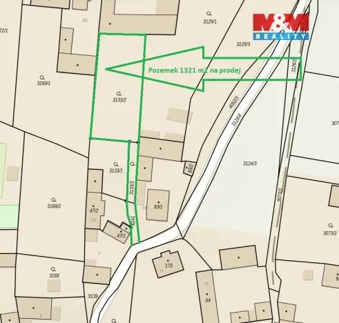 Prodej pozemku pro bydlení, Dobev - Malé Nepodřice, 1226 m2