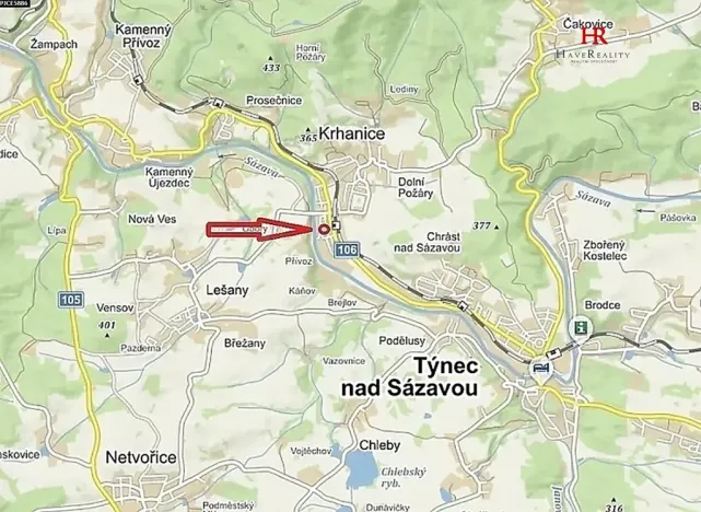 Pronájem bytu 2+kk, Týnec nad Sázavou, 30 m2