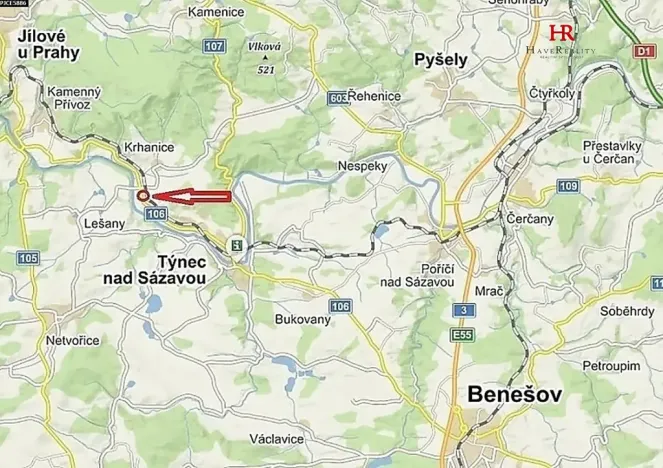 Pronájem bytu 2+kk, Týnec nad Sázavou, 30 m2