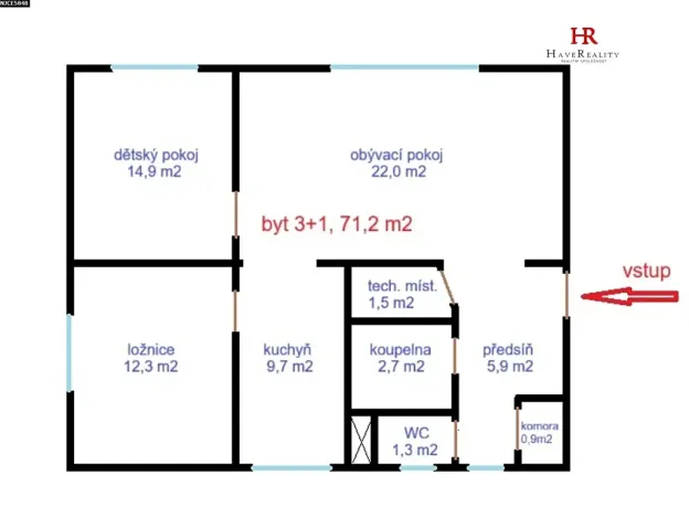 Prodej bytu 3+1, Benešov, Na Spořilově, 71 m2