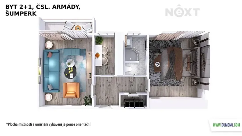 Prodej bytu 2+1, Šumperk, Čsl. armády, 47 m2
