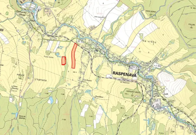 Prodej podílu pole, Raspenava, 36862 m2