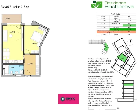 Prodej bytu 2+kk, Brno, Sochorova, 61 m2