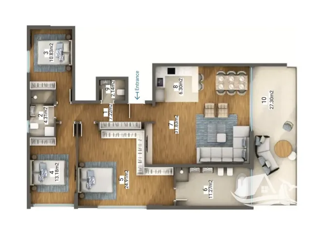 Prodej bytu 4+kk, Dobrá Voda, Černá Hora, 122 m2