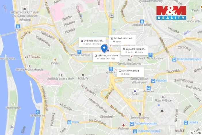 Pronájem bytu 2+kk, Praha - Nusle, Jaromírova, 63 m2