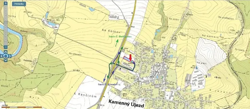 Prodej komerčního pozemku, Kamenný Újezd, Průmyslová, 4034 m2