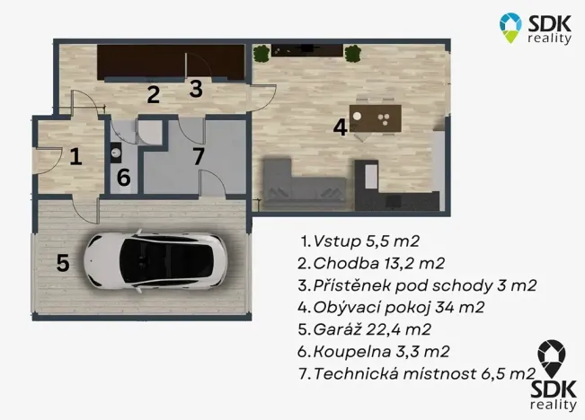 Prodej rodinného domu, Křenovice, Široká, 172 m2