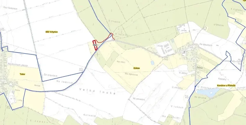 Prodej podílu louky, Kladruby nad Labem, 1650 m2