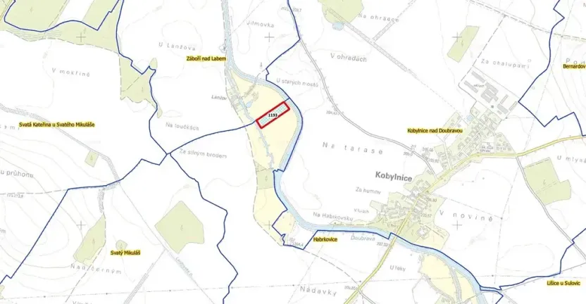 Prodej pole, Záboří nad Labem, 8767 m2