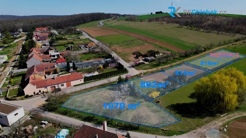 Prodej pozemku pro bydlení, Bohdalice-Pavlovice, 1070 m2