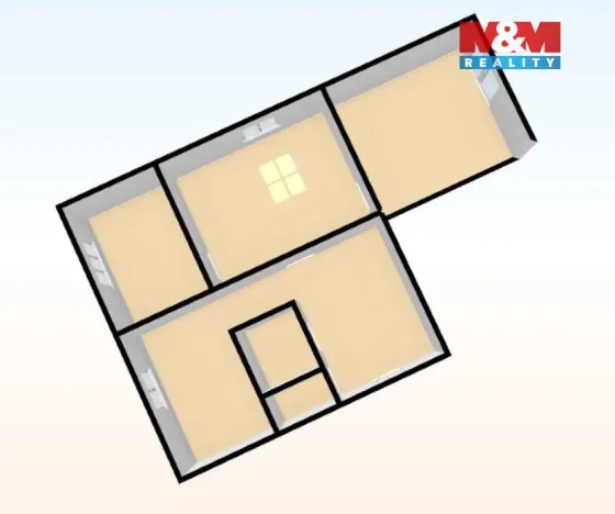 Pronájem bytu 3+1, Ostrava, Kischova, 56 m2