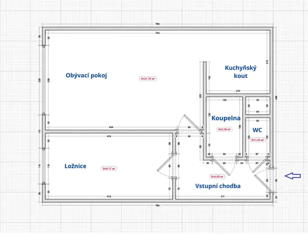 Prodej bytu 2+kk, Kladno, Váňova, 43 m2