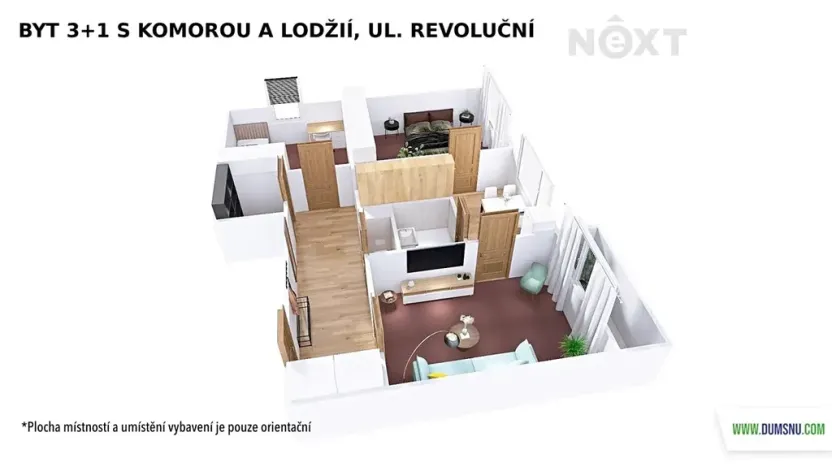 Pronájem bytu 3+1, Šumperk, Revoluční, 75 m2