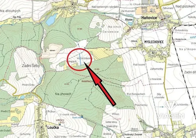 Prodej podílu pole, Litovel, 647 m2