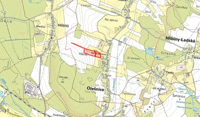 Prodej pole, Olešnice, 37151 m2