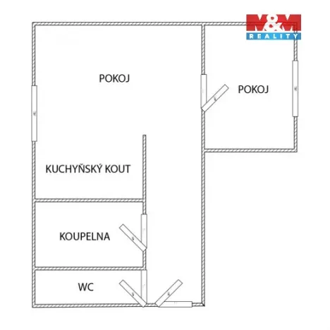 Pronájem bytu 2+1, Most, M. G. Dobnera, 54 m2