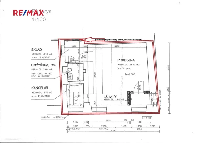 Prodej obchodního prostoru, Jeseník, Poštovní, 41 m2