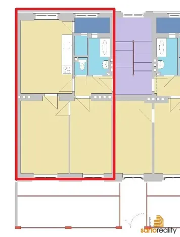 Pronájem bytu 2+1, Ústí nad Labem, Drážďanská, 60 m2