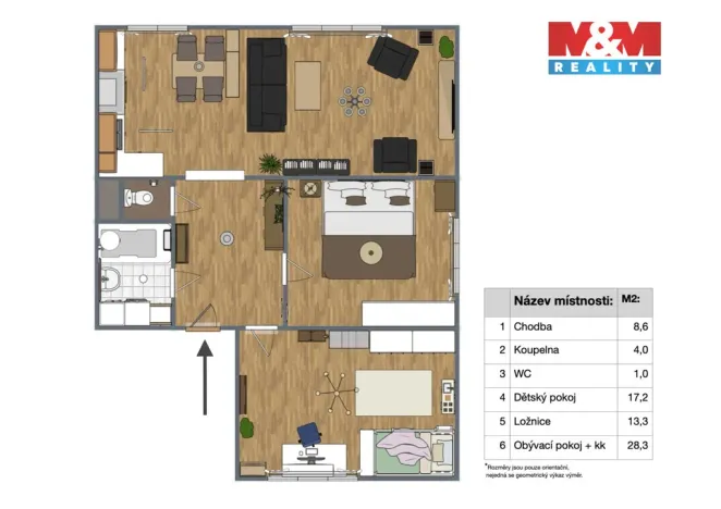 Prodej bytu 3+kk, Hostomice, Široká, 74 m2