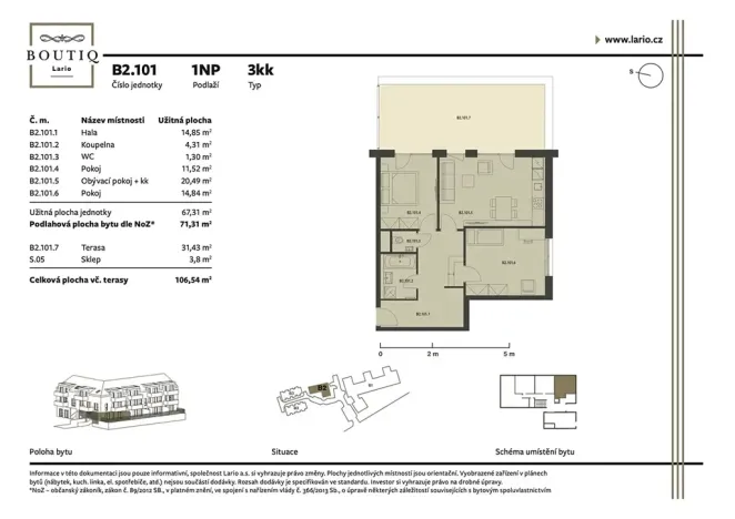 Prodej bytu 3+kk, Praha - Dolní Měcholupy, Kutnohorská, 71 m2