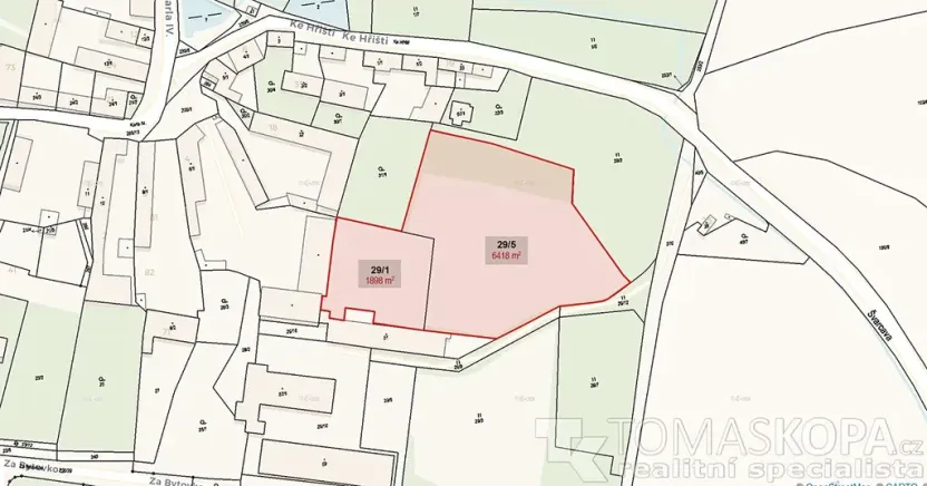 Prodej pozemku pro bydlení, Vysoký Újezd, 8316 m2