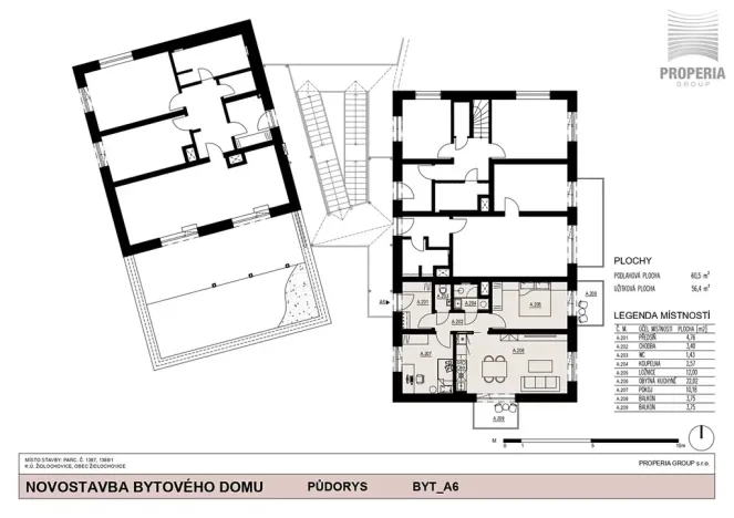 Prodej bytu 3+kk, Židlochovice, Masarykova, 56 m2