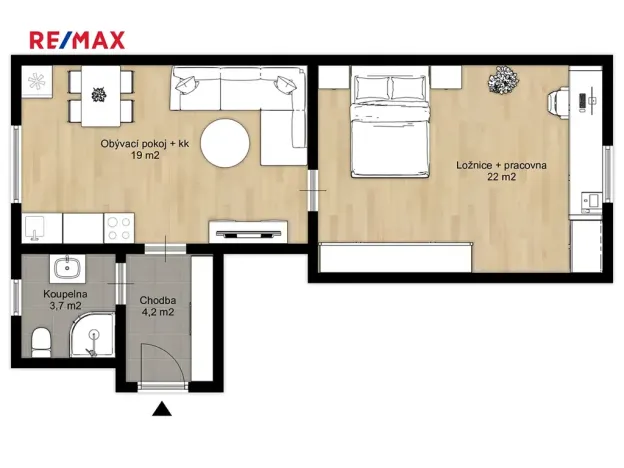 Pronájem bytu 2+kk, Pardubice, Bubeníkova, 50 m2