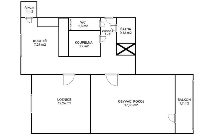 Prodej bytu 2+1, Roudnice nad Labem, Hornická, 68 m2