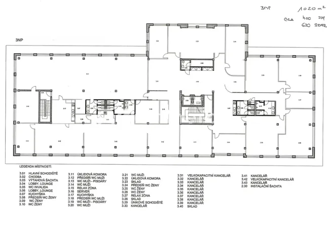 Pronájem kanceláře, Brno, 620 m2
