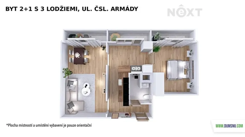 Prodej bytu 2+1, Šumperk, Čsl. armády, 56 m2