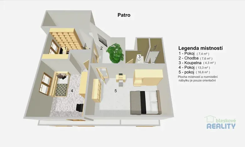 Pronájem atypického bytu, Mratín, Boční, 109 m2