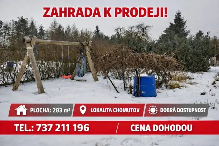 Prodej zahrady, Chomutov, 283 m2