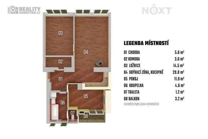 Prodej bytu 3+kk, Olomouc, Mozartova, 73 m2