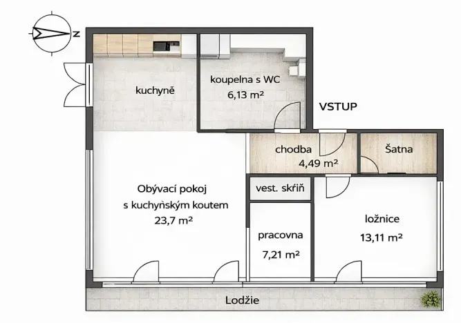 Prodej bytu 2+kk, Ostrava, Karola Šmidkeho, 74 m2