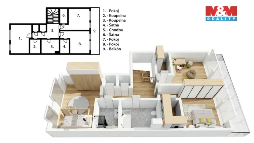 Prodej bytu 4+kk, Praha - Břevnov, Šlikova, 217 m2