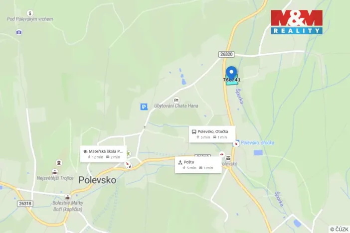 Prodej pozemku pro bydlení, Polevsko, 1345 m2
