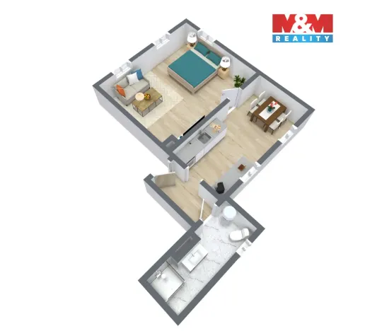 Prodej bytu 1+1, Benešov nad Ploučnicí, Palackého, 40 m2