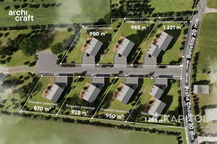 Prodej pozemku pro bydlení, Krhanice, 870 m2