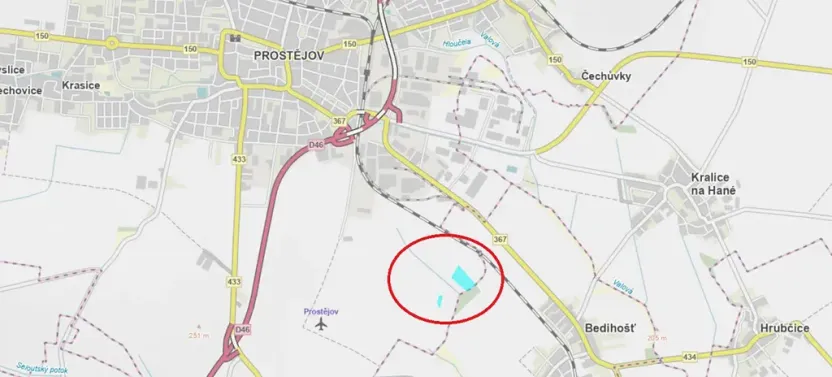 Prodej pole, Prostějov, 36814 m2