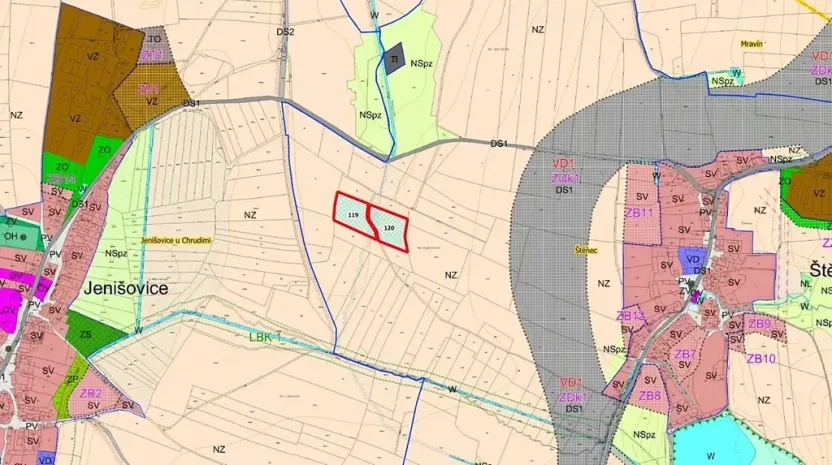 Prodej podílu pole, Jenišovice, 1656 m2